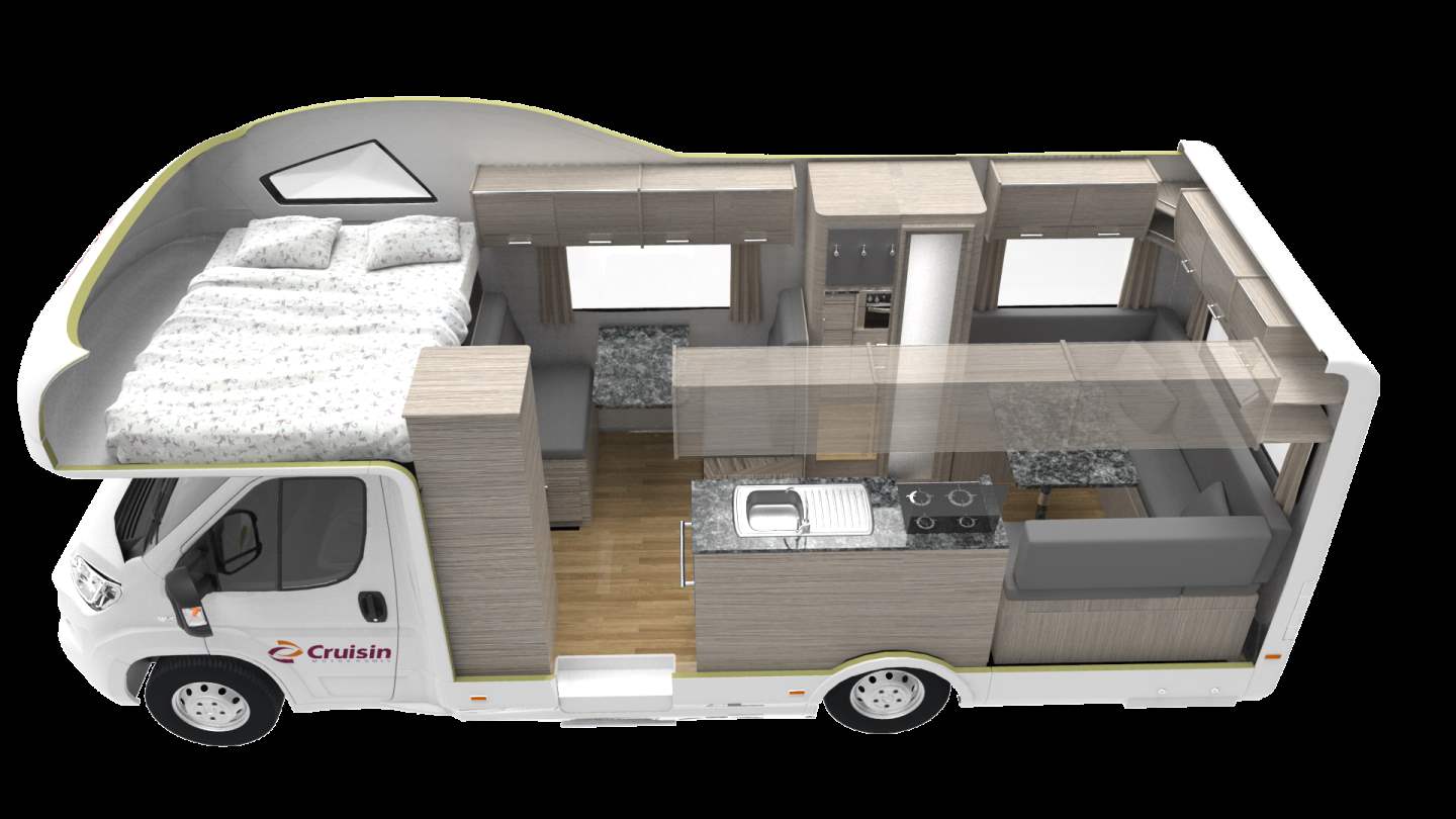 Cruisin Deluxe Top View - Campervan Hire Newcastle - Campervan Rental Shop