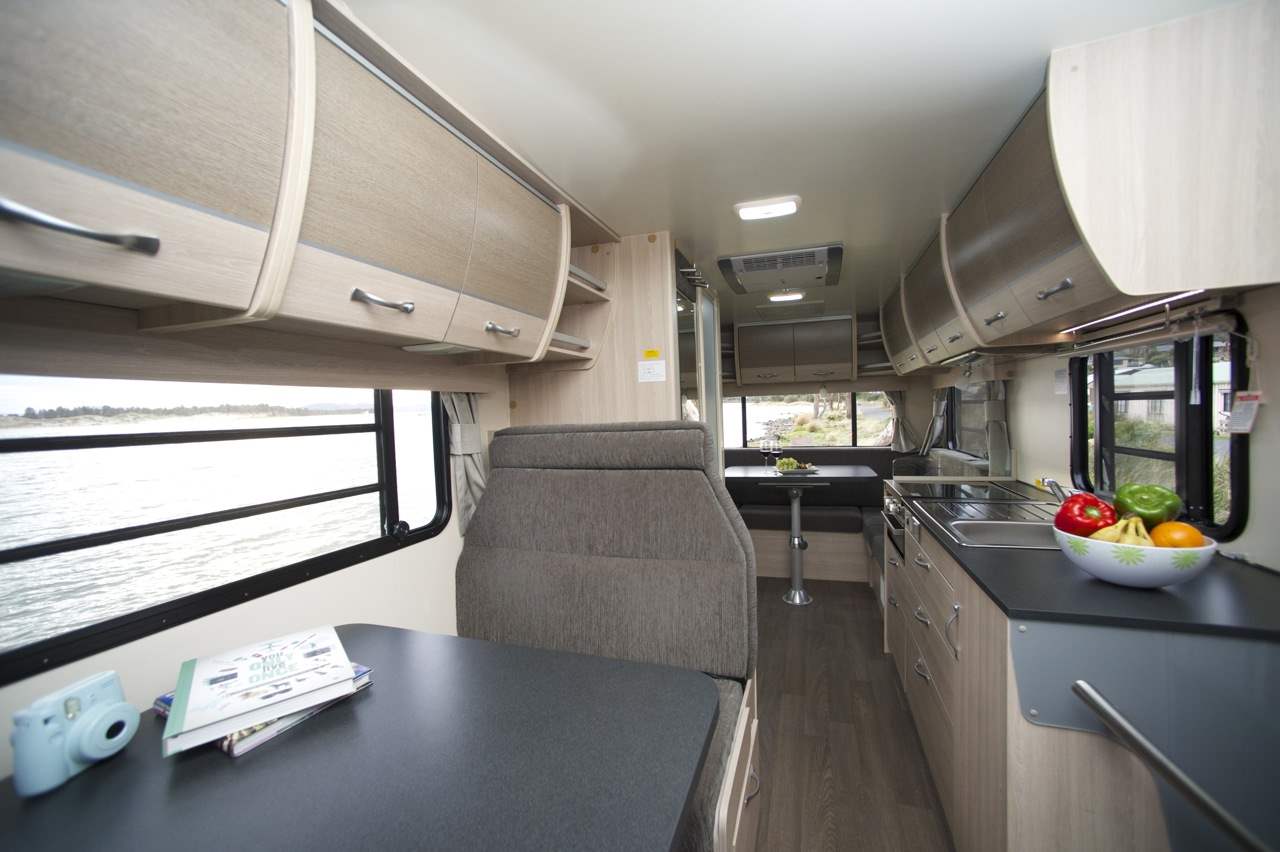 Cruisin Deluxe Interior - Camper Rental Byron-Bay - Campervan Rental Shop
