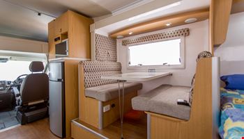 Euro Slider Interior - RV Rental Canberra - Campervan Rental Shop