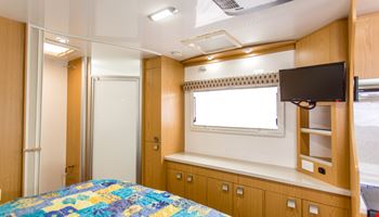 Euro Slider Bed Area - Camper Hire Newcastle - Campervan Rental Shop
