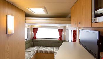 Euro Star Living Room Interior - RV Hire Canberra - Campervan Rental Shop